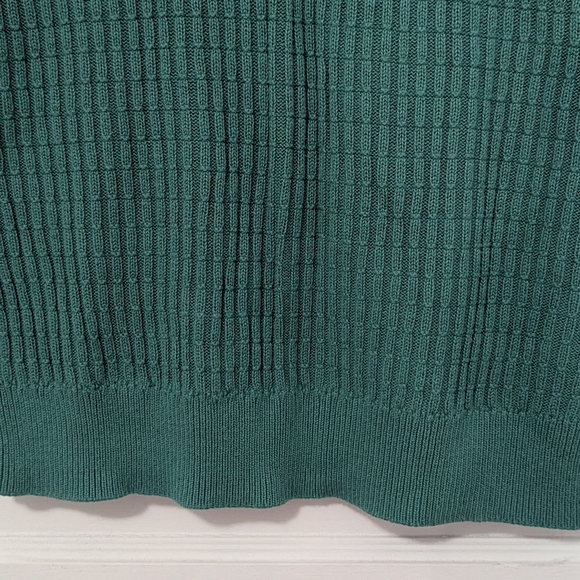 Croft & Barrow Teal Ribbed Knit Top - Picture 6 of 7